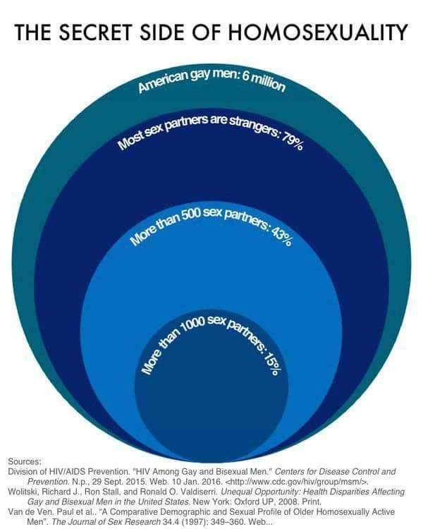 Statistics on sexual promiscuity among homosexuals infographic