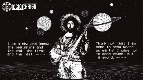 The Cosmic Christ with passages from the books of revelation and Matthew