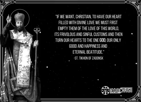 A quote by Saint Tikhon of Zadonsk about being dead to the world
