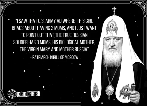 A quote by Patriarch Kirill of Moscow about homosexual U.S. Army ads