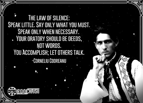 A quote by Corneliu Zelea Codreanu about actions speaking louder than words