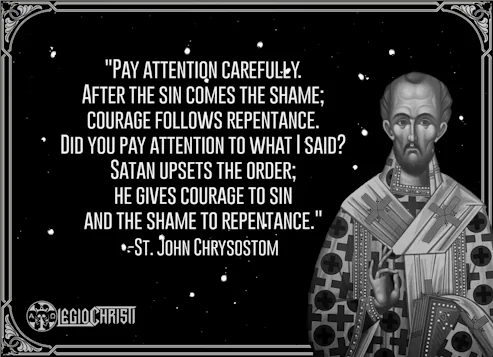 A quote by Saint John Chrysostom about how the devil distorts the natural order of things