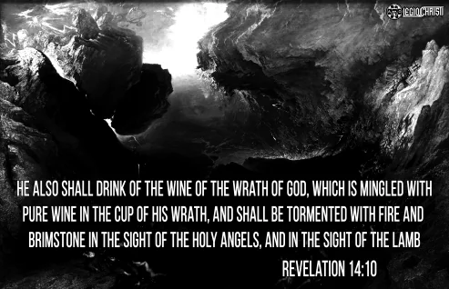 The Great Day of His Wrath by John Martin with a passage from the book of Revelation
